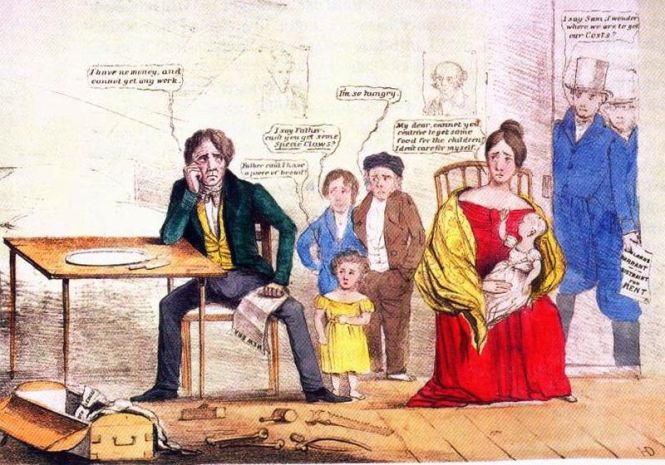 This is a cartoon made by Whig supporters. Notice the faded pictures of Presidents Martin Van Buren and Jackson in the background. 